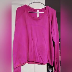 Lululemon Pink Long Sleeve Activewear Top